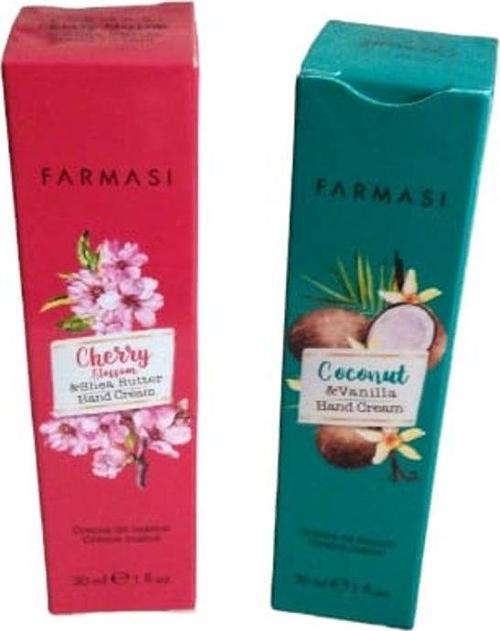 Coconut Vanilla Hand Cream &Farmasi Kiraz Çiçeği El Kremi 30 Ml