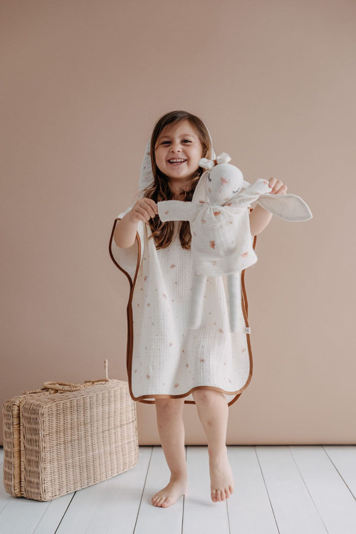 Müslin Panço | Tiny Boho Florals Ekru 1-3 Yaş