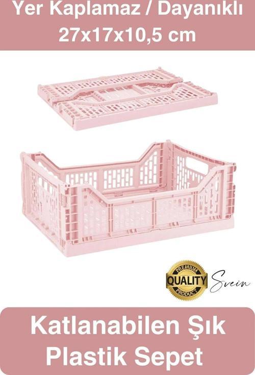 Çok Amaçlı Yer Kaplamayan Katlanabilir Renkli Kasa Sepet Sebze Meyve Eşya Saklama Organizer Kutu