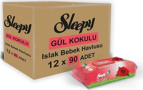 Gül Kokulu 90 Yaprak Islak Havlu X 12'Li Paket