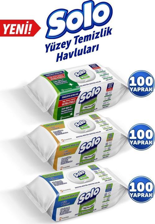 Yüzey Temizleme Havlusu Karma Set 3'Lü 300 Yaprak