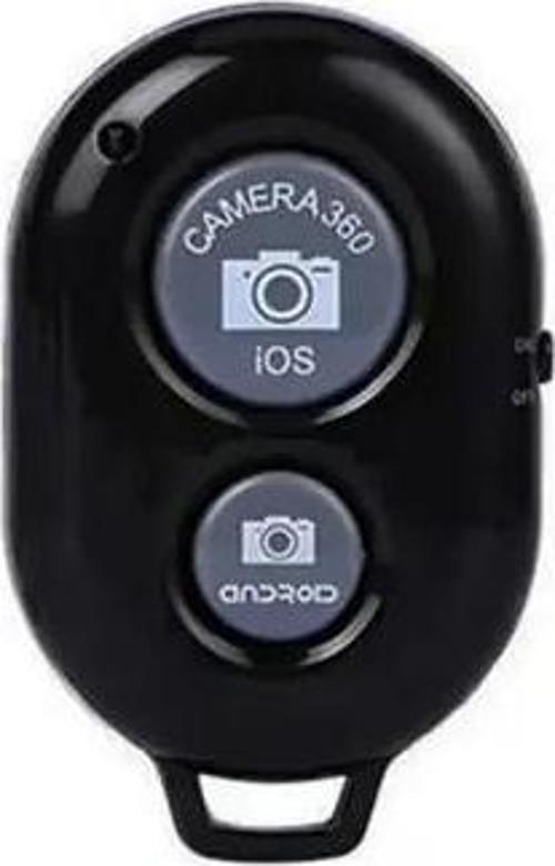 Bluetooth Uzaktan Kumanda, Pilli Tüm Telefonlara Uyumlu Kolay Video, Selfie Ve Fotoğraf Çekme Siyah
