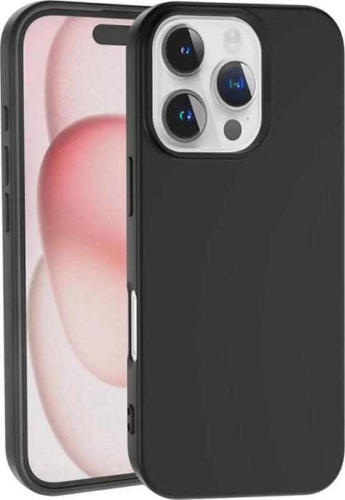 Apple iPhone 16 Pro Max Kılıf siyah  Yumuşak Esnek Silikon Kapak