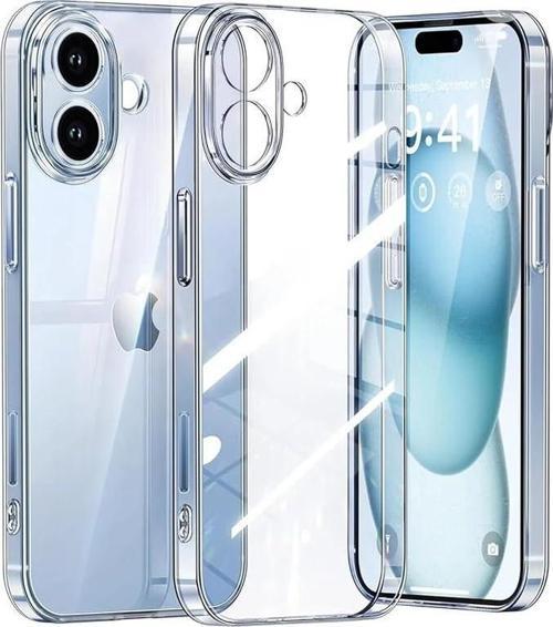 Apple iPhone 16 Kılıf Renksiz Şeffaf Yumuşak Esnek Silikon Kapak