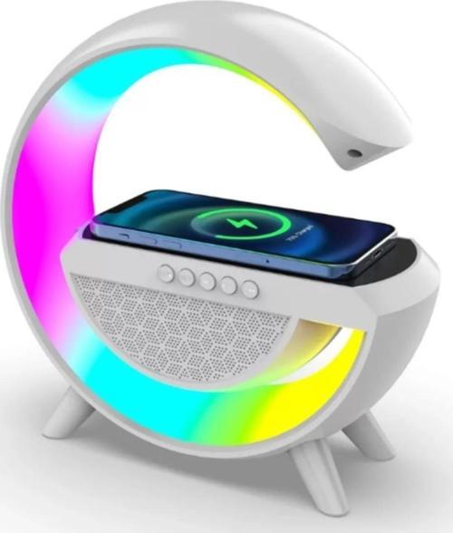  Akıllı Gece Lambası Speaker Bluetooth Hoparlör Kablosuz Şarj Rgb Masa Lambası Yatak Odası Dekor