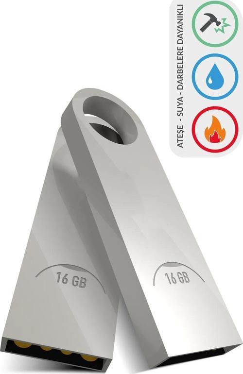 16 Gb Usb 2.0 Metal Usb Flash Bellek Veri Dosya Aktarımı Yüksek Kapasiteli Ve Hızlı Depolama