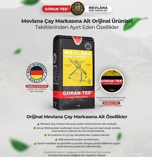 Goran Tee 500 Gram Mevlana Sade Yaprak Cay Luxus Mischung