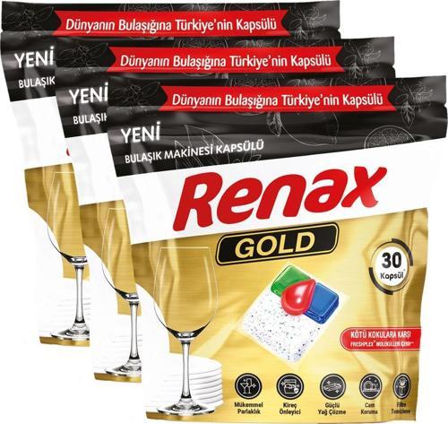 Gold Bulaşık Makinesi Kapsülü Hepsi Bir Arada 30 Lu X 3 Ad