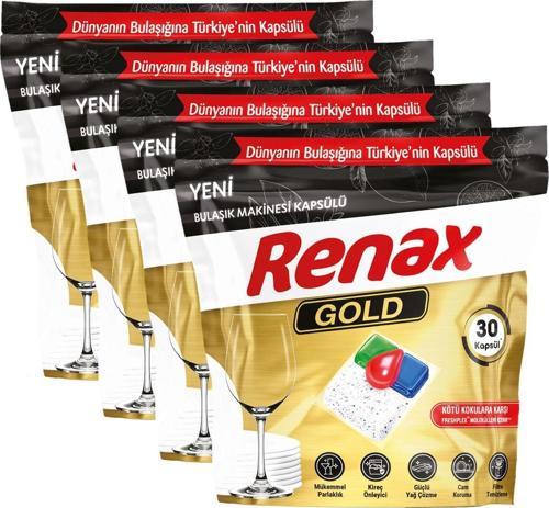 Gold Bulaşık Makinesi Kapsülü Hepsi Bir Arada 30 X 4 Paket 120 Li