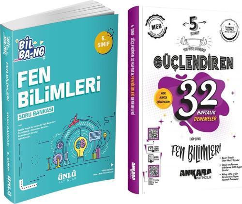 Ünlü Yayınları 5.Sınıf Bil Bang Fen Bilimleri Soru Bankası ve Ankara 32 Haftalık Deneme Seti 2 Kitap