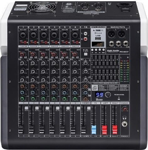 PRO-M 808P 8 Kanal Power Mikser - Gold Audio