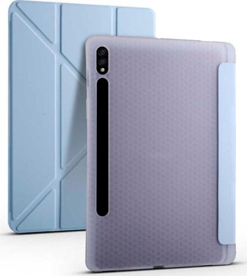 Galaxy Tab S7 FE LTE (T737-T736-T733-T730) Uyumlu Kalemlikli Premium Standlı Katlanabilir Uyku Modu Özellikli Tablet Kılıfı
