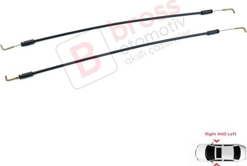 Hyundai Accent MK3 4/5 Kapı İçin 2 Adet Ön Kapı İç Açma Teli 813101E030