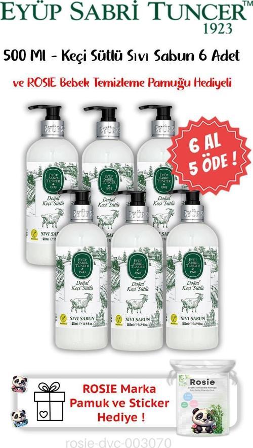 Keçi Sütlü Sıvı Sabun 500 ML 6 AL 5 ÖDE ve ROSIE Hediyeli