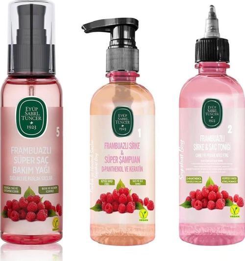 Frambuaz Seyahat Saç Bakım Seti, Bakım Yağı 100ml, Tonik 100 ml Ve Şampuan 100 ml