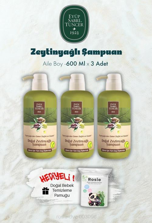 600 ML Zeytinyağlı Şampuan X 3 ve ROSIE Hediyeli