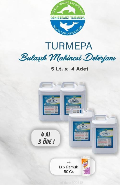 4 AL 3 ÖDE Turmepa Jel Bulaşık Makinesi Deterjanı 5 Litre, Pamuk
