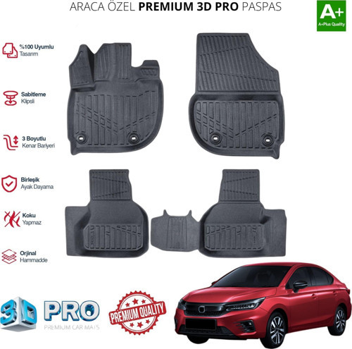 HONDA CİTY ARACA ÖZEL 3D PASPAS 2021 2022 2023 2024