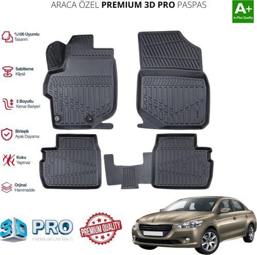 PEUGEOT 301 ARACA ÖZEL 3D PASPAS 2013 2014 2015 2016 2017 2018 2019 2020 2021