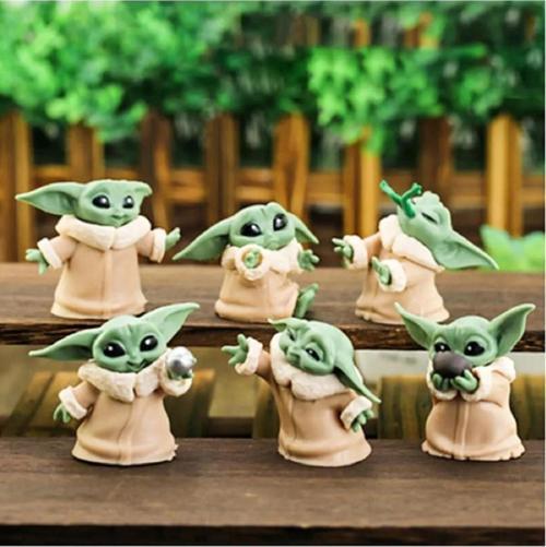  Baby Yoda 6'lı Figür Set Baby Yoda Biblo Set