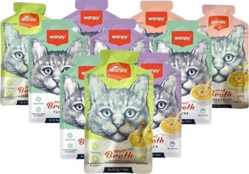 Kedi Çorbası 10 Adet Karışık Kedi Ödülü Maması 10x50 gr Kedi Maması