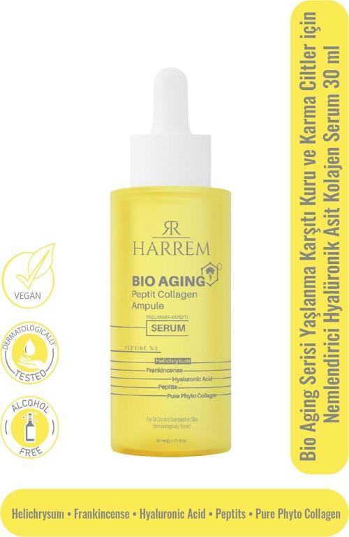 Bio Aging Yaşlanma Karşıtı Kuru ve Karma Ciltler için Nemlendirici Hyalüronik Asit Kolajen Serum 30