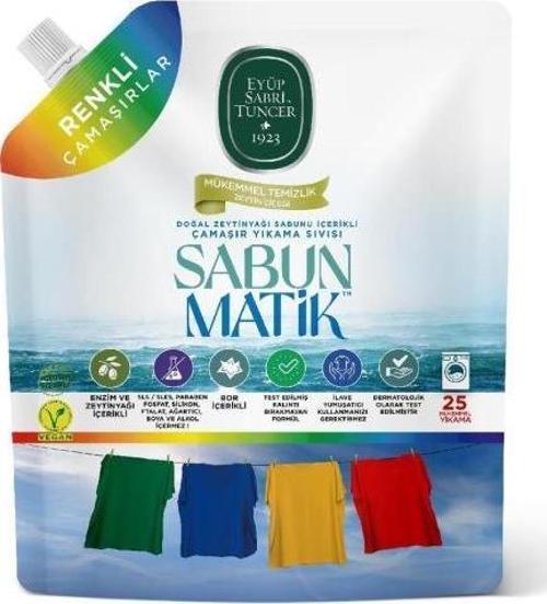 Doğal Zeytinyağı İçerikli Çamaşır Yıkama Sıvısı Renkliler 1,5 lt