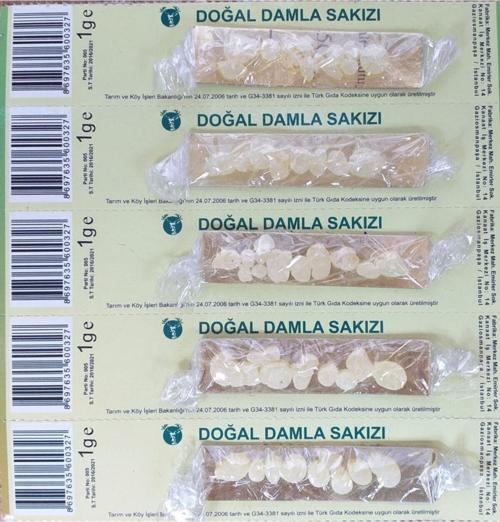 Damla Sakızı Doğal 5 Gr.(5 Adet×1 Gr.)