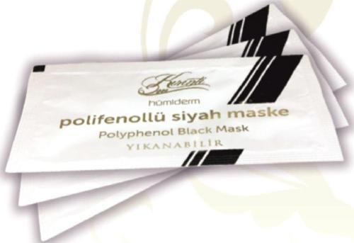 2000 Yıkanabilir Polifenollü Siyah Maske Şaset 12 Ml X 3