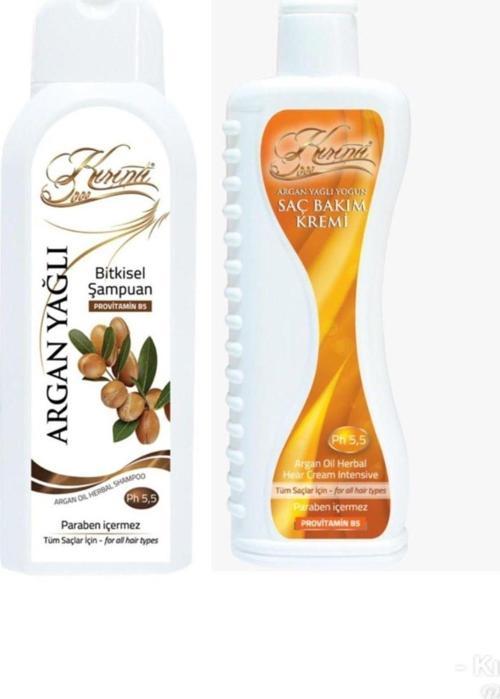 2000 Argan Yağlı Bitkisel Şampuan 400 Ml + Argan Yağlı Yoğun Saç Bakım Kremi 400 Ml