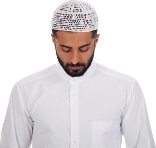 El Örgüsü Takke - Beyaz