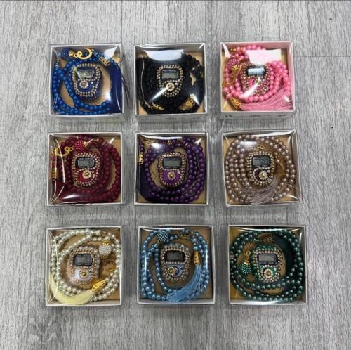 İnci Tesbih Ve Taşlı Zikirmatik Hediye Seti 10 Adet