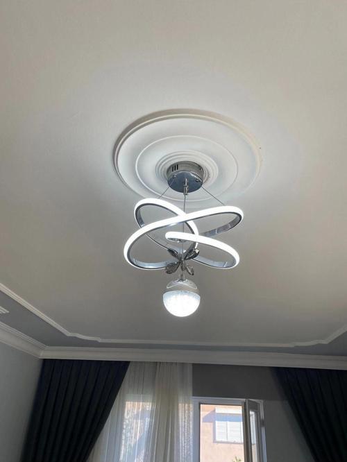 Clasy Model Krom Kumandalı 3 Renk Modern Ledli Sarkıt Avize
