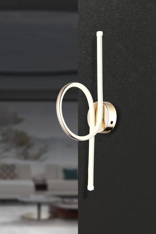 Dekoratif Ideal Üç Renkli Gold Ledli Aplik