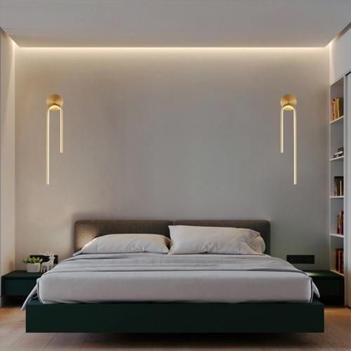 Modern İkili Gold Kablosuz Led Pilli Aplik