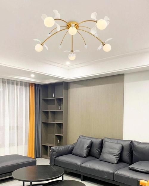 Ivy 6 Lı Plafonyer Sarı Salon Avize