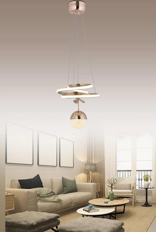 Kasırga 3 Renk Gold ( Sarı Beyaz ve Gün Işığı ) Luxury Led Avize Kristal Taşlı Concept