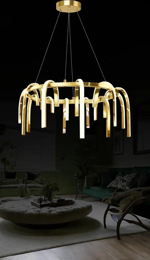 Opella 60'lık Gold Renkli Sarkıt Led Avize