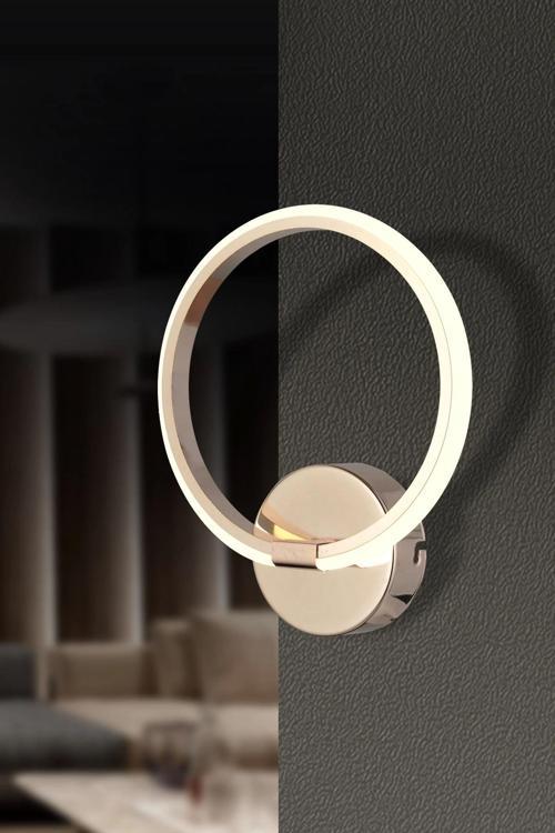 Luxury Yuvarlak Üç Renkli Gold Ledli Aplik