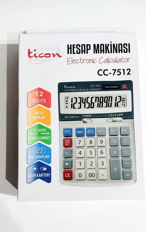 Hesap Makinesi Cc-7512 12 Hane