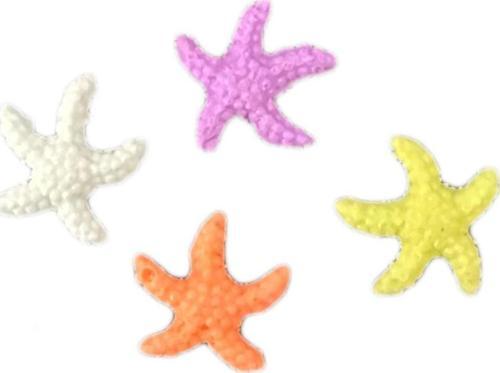 Polyester Deniz Yıldızı Renkli 1.7 CM (100 Adet)  Karışık Renk