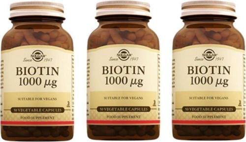 Biotin 1000 Mcg 50 Vegetable Kapsül 3 Adet