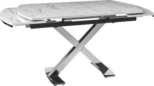 Santos Mutfak Masası, Krom Ayaklı, Marmo, 80X130