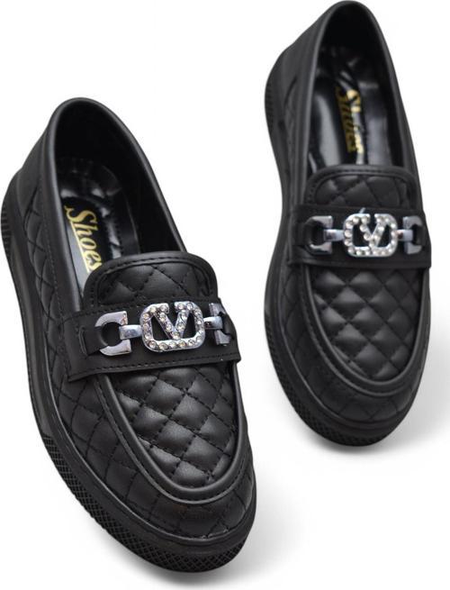 399 Rahat Taban Günlük Kadın Ayakkabı Kadın Laofer Ayakkabı Baklava Desenli