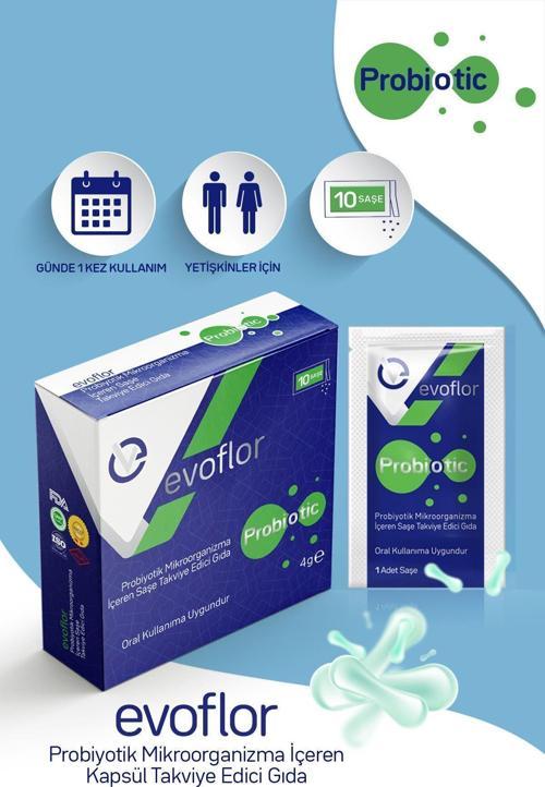 Evoflor Probiyotik Mikroorganizma Içeren Takviye Edici Gıda 10 Saşe