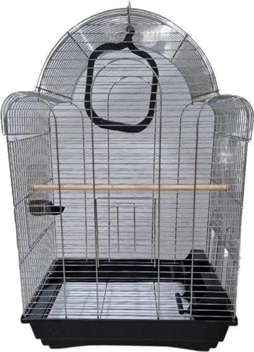 Şık Tasarımlı Muhabbet Kuşu Kafesi Krom