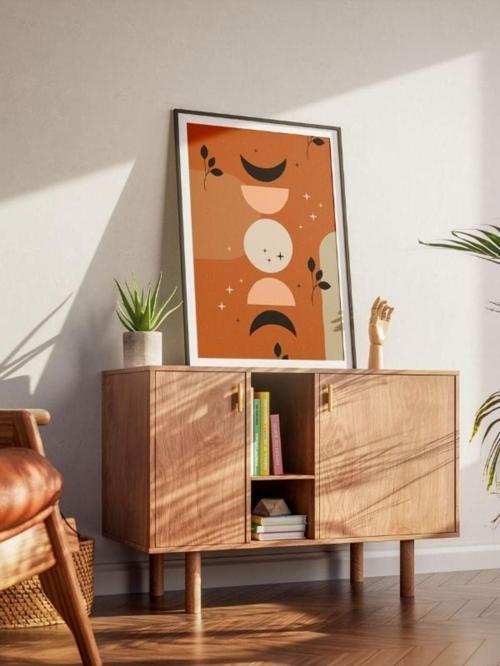 Bohem Minimalist Tasarım, Boho Sanatı Posterleri, Özel Tasarım Kağıt Poster