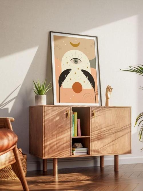 Bohem Minimalist Tasarım, Boho Sanatı Posterleri, Özel Tasarım Kağıt Poster