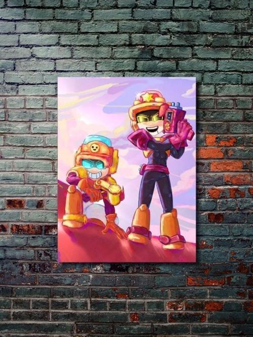Brawl Stars, Eşsiz Tasarım Oyun, Karakter Posterleri, Özel Tasarım Kağıt Poster