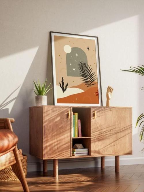 Bohem Minimalist Tasarım, Boho Sanatı Posterleri, Özel Tasarım Kağıt Poster